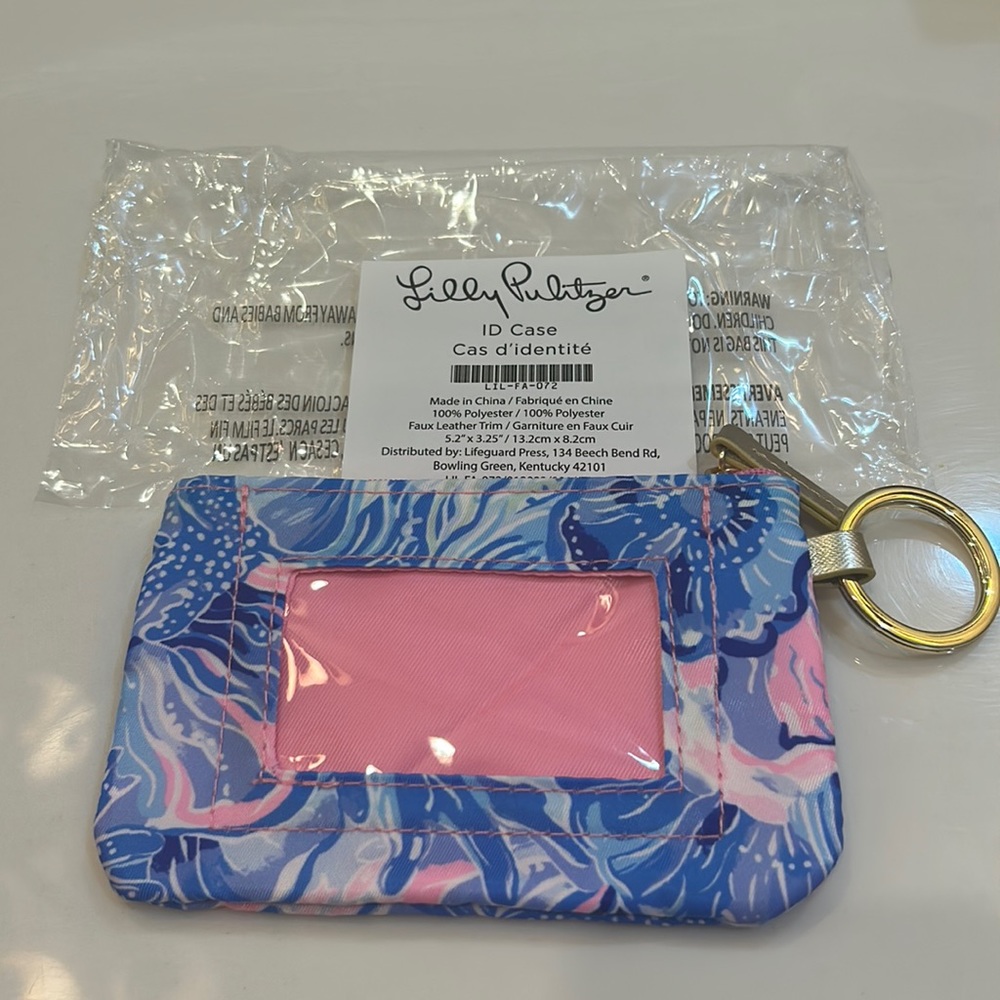 Lilly Pulitzer zip ID case. NWT